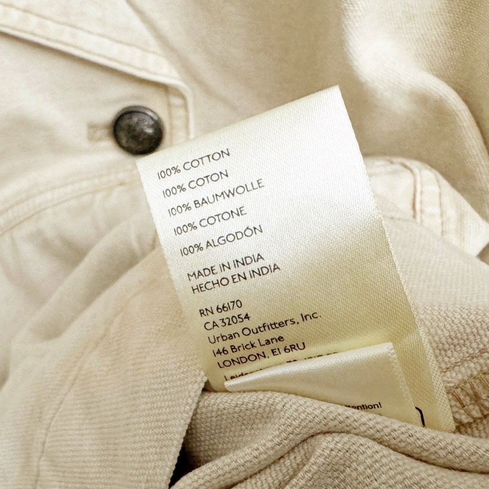 NWT Free People Viva Surplus Peacoat Cropped Trench Jacket Morning Oat - Picture 6 of 7